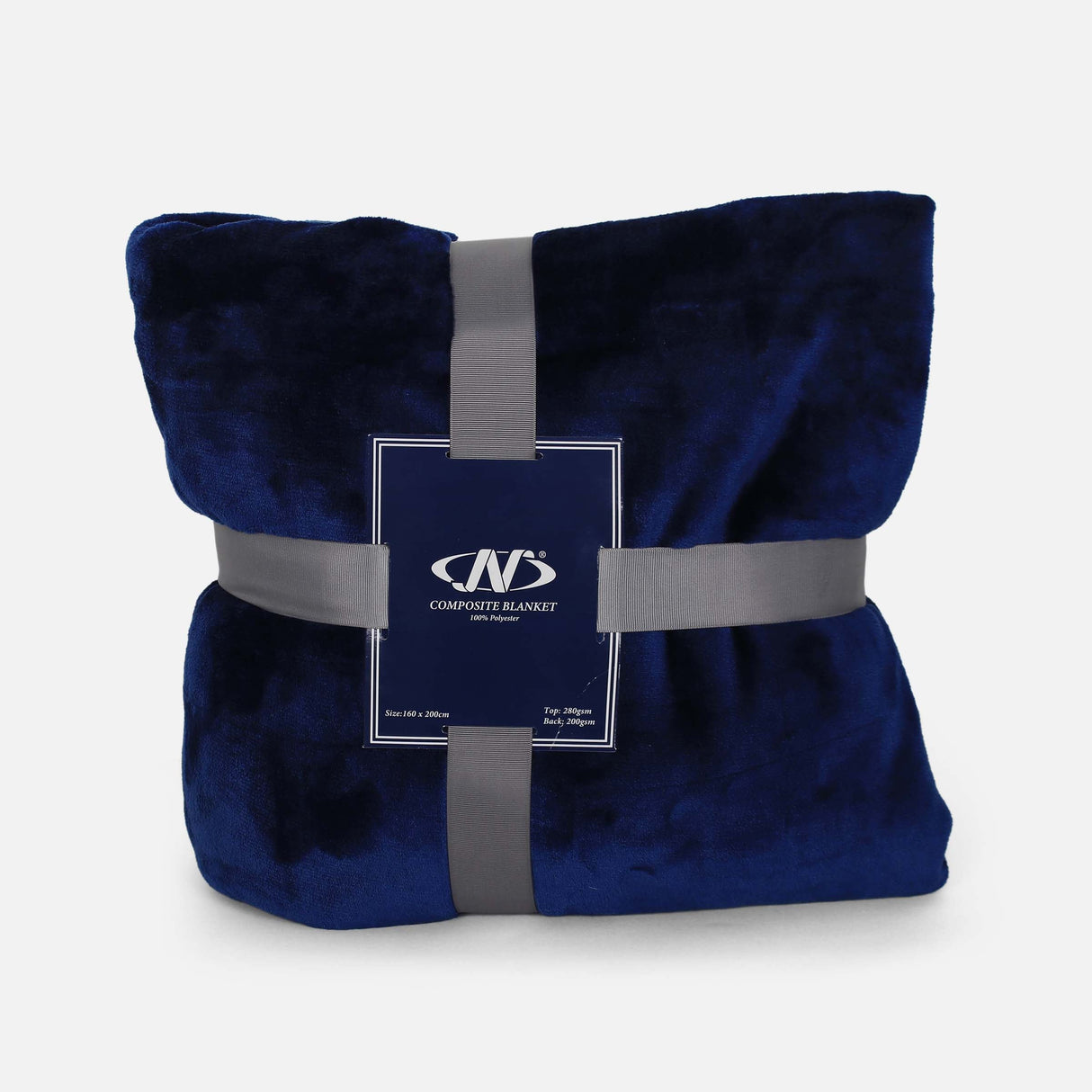 Printed Coral Fleece Blanket Navy 160 x 200 cm