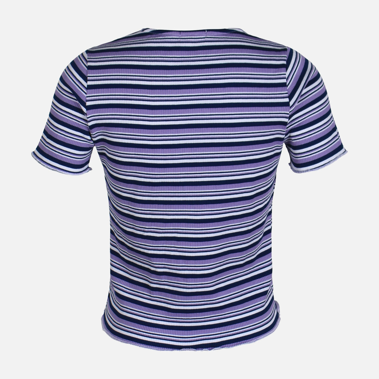 Women Rib Striper Short Sleeve Tee