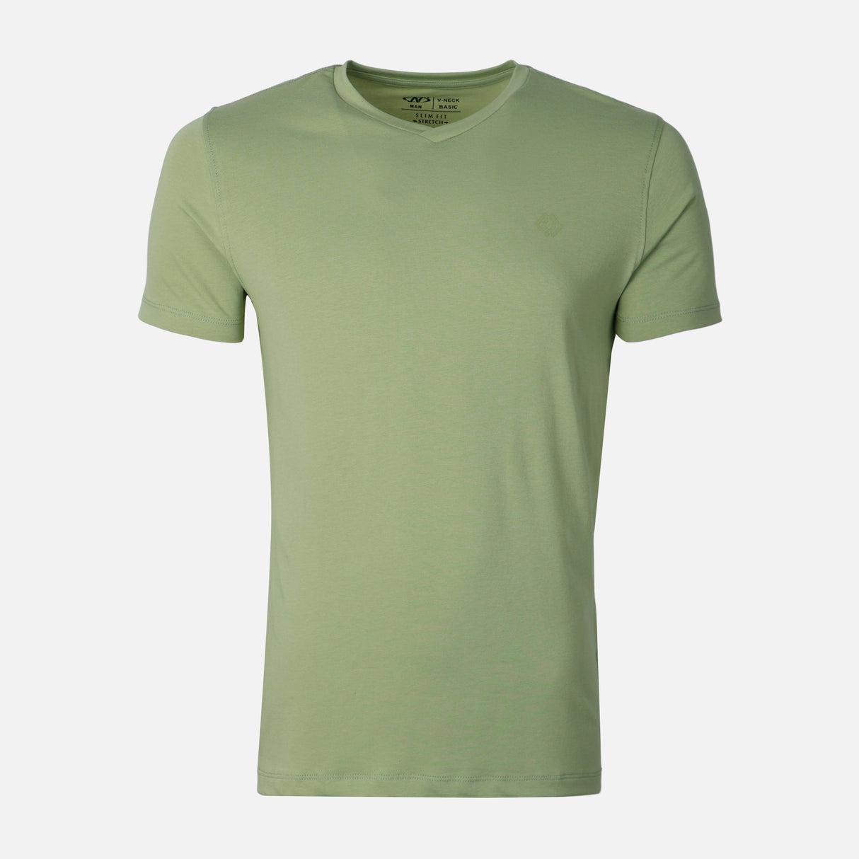 Men Spandex T-Shirt V-Neck