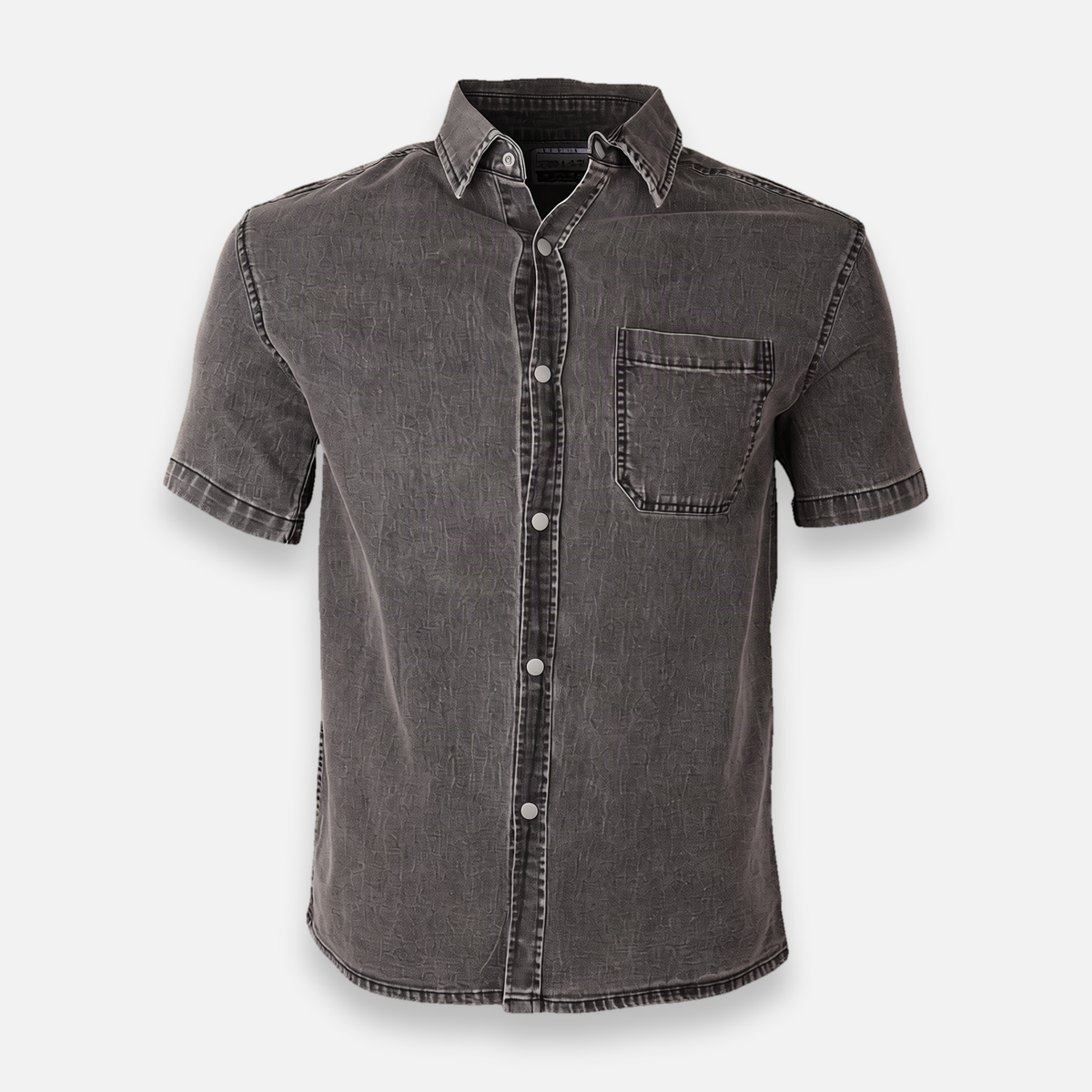 Men Woven Shirt Short Sleeve With Pocket