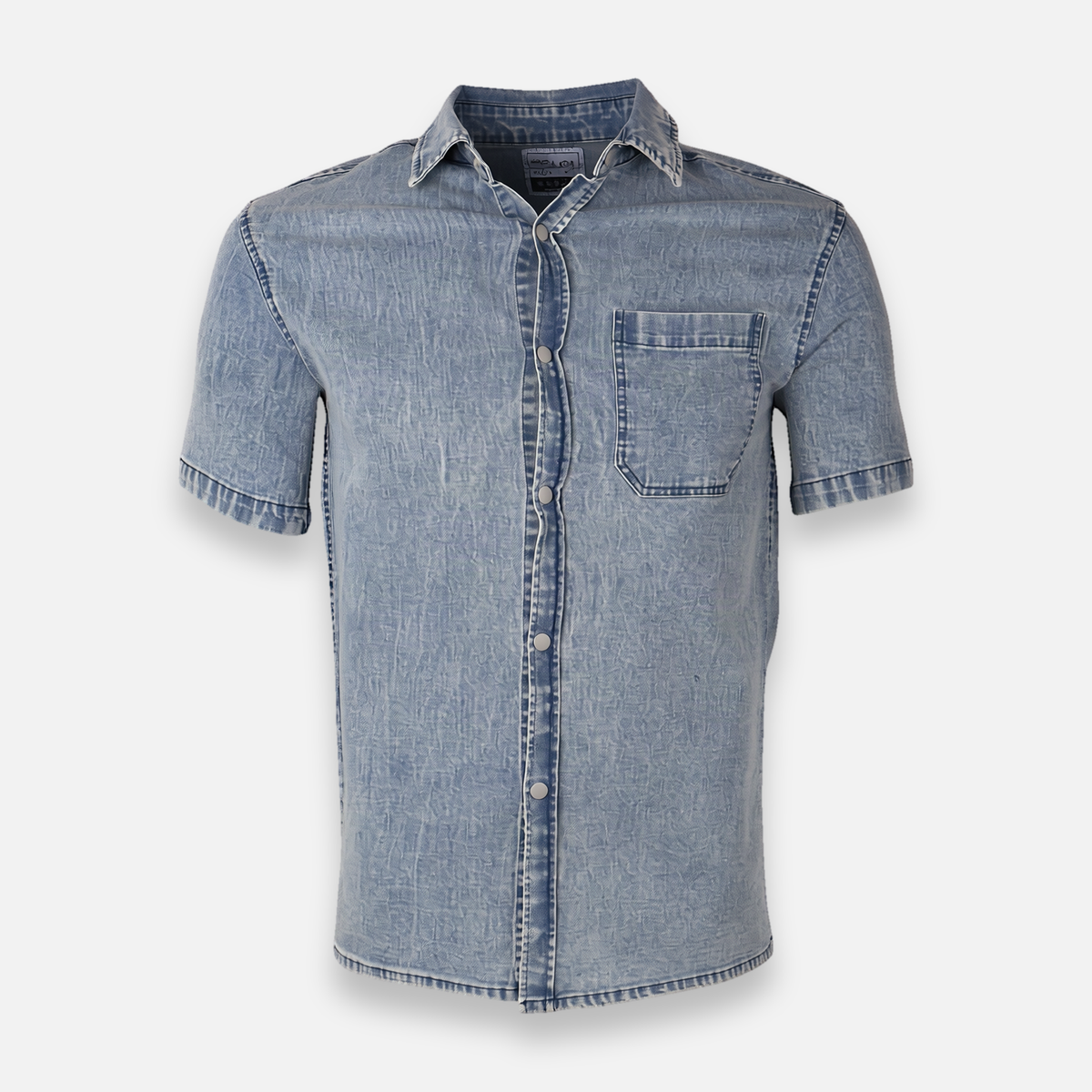 Men Woven Shirt Short Sleeve With Pocket