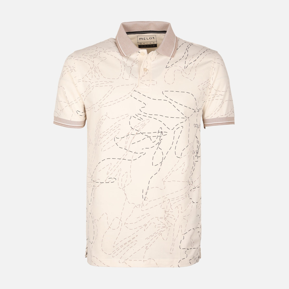 Men All-Over Print Polo T-Shirt Short Sleeve