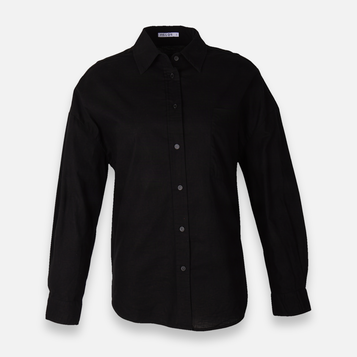 Women Linen Blend Oversized Shirt – Long Sleeve