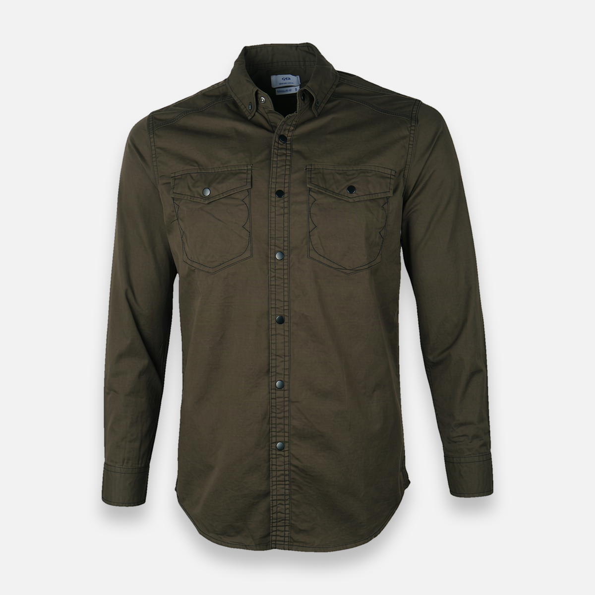 Men Woven Plain Shirt Long Sleeve