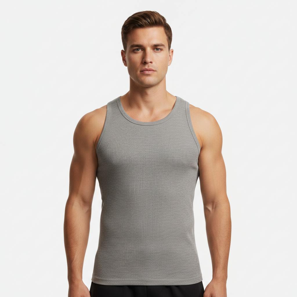 Men Basic Ribbed Tank Top