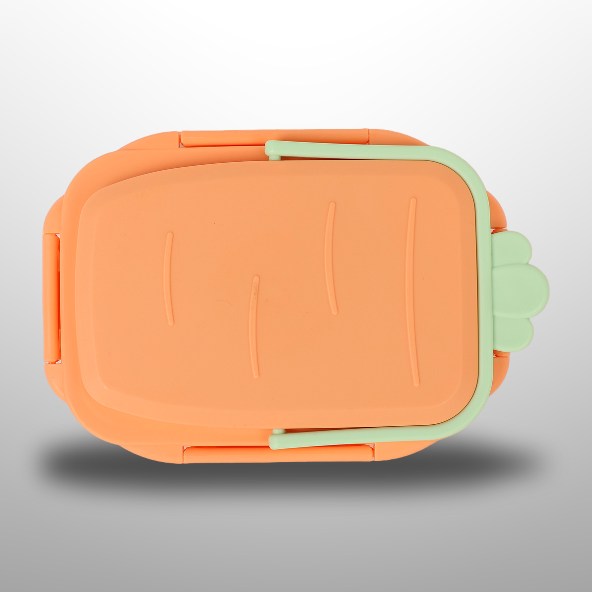 Double Layer Lunch Box with Spoon and Clip Lock Lid