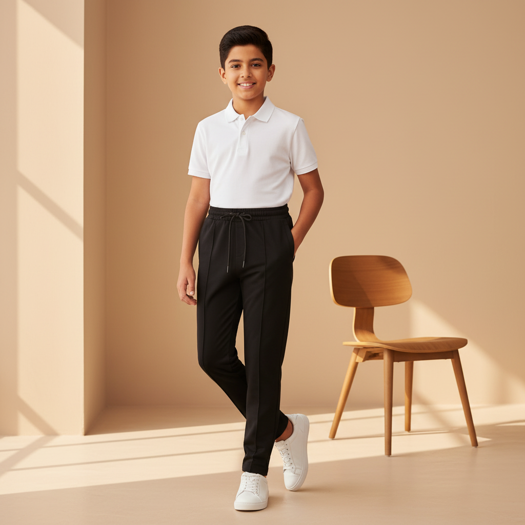 Boys Pants – Elastic Waist And Side Pockets
