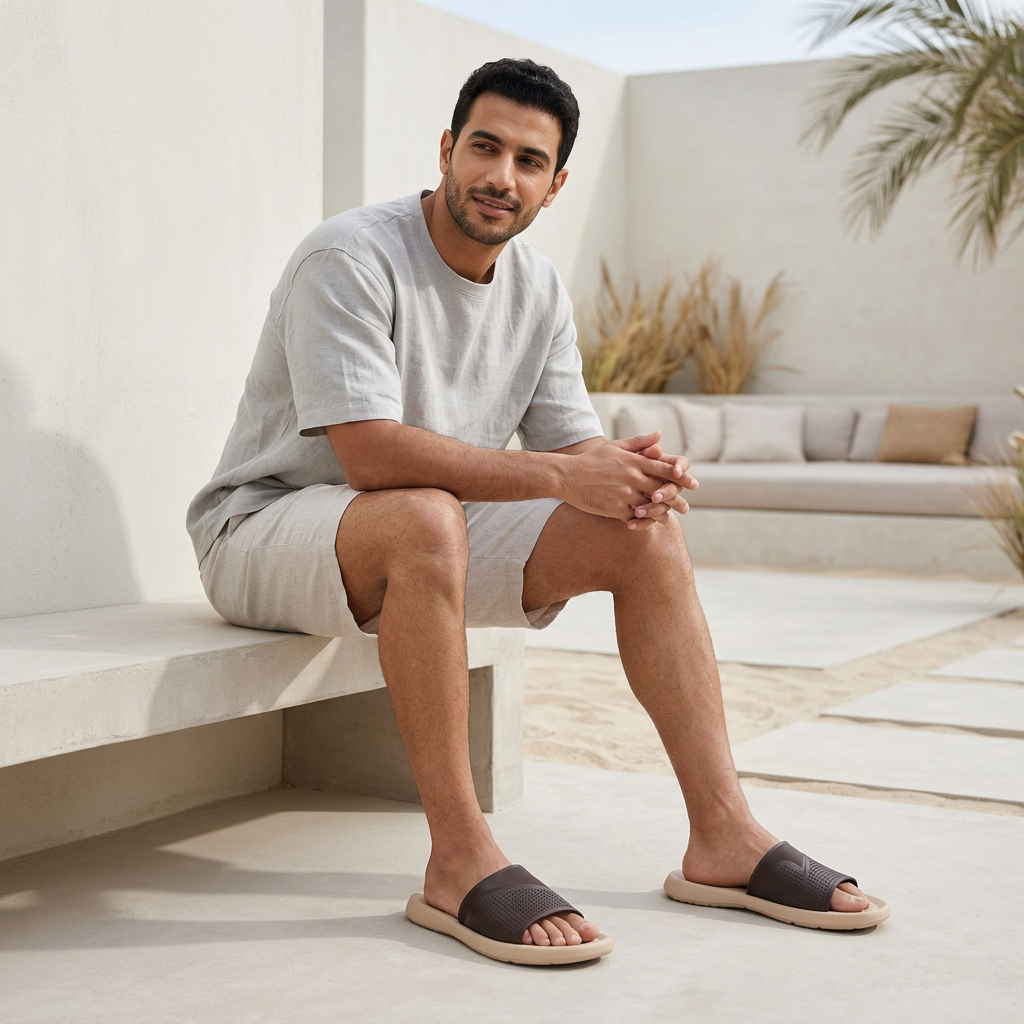 Men Beach Slide Slippers