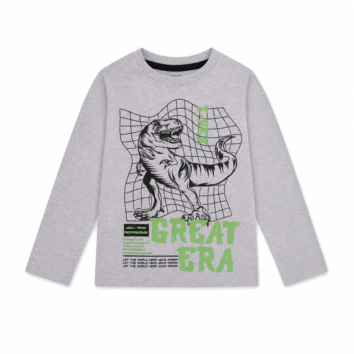 تيشيرت أولاد بأكمام طويلة وطبعة