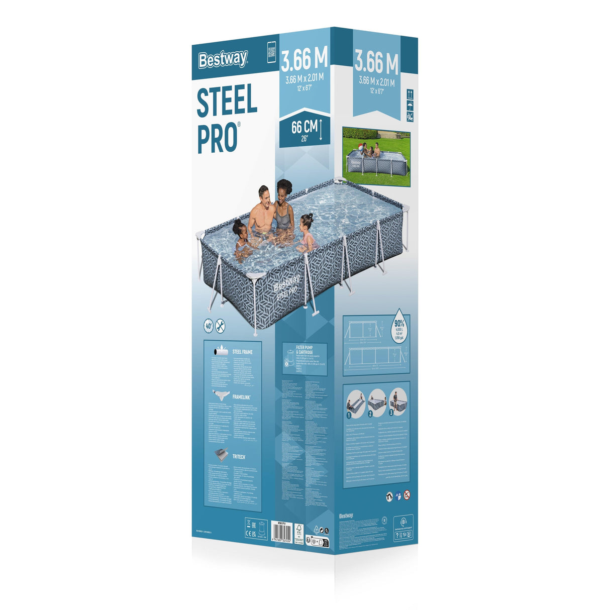 Rectangular Pool Steel Frame – Outdoor Family Swimming Pool