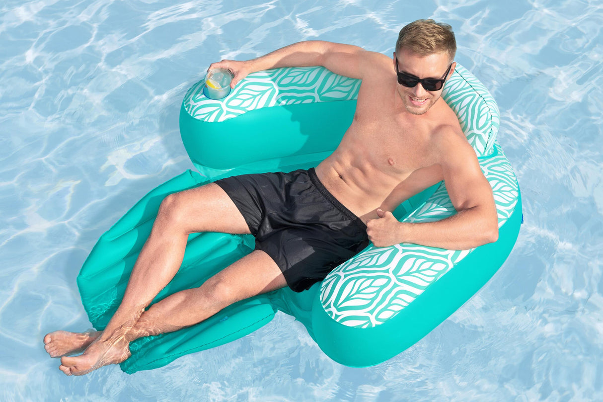 Inflatable Water Lounge Chair-Ergonomic Backrest