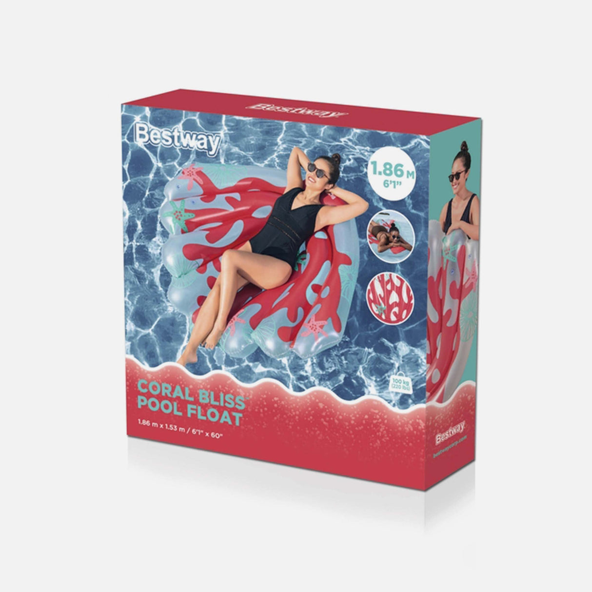 Coral Bliss Pool Float (1.86 x 1.53 m)