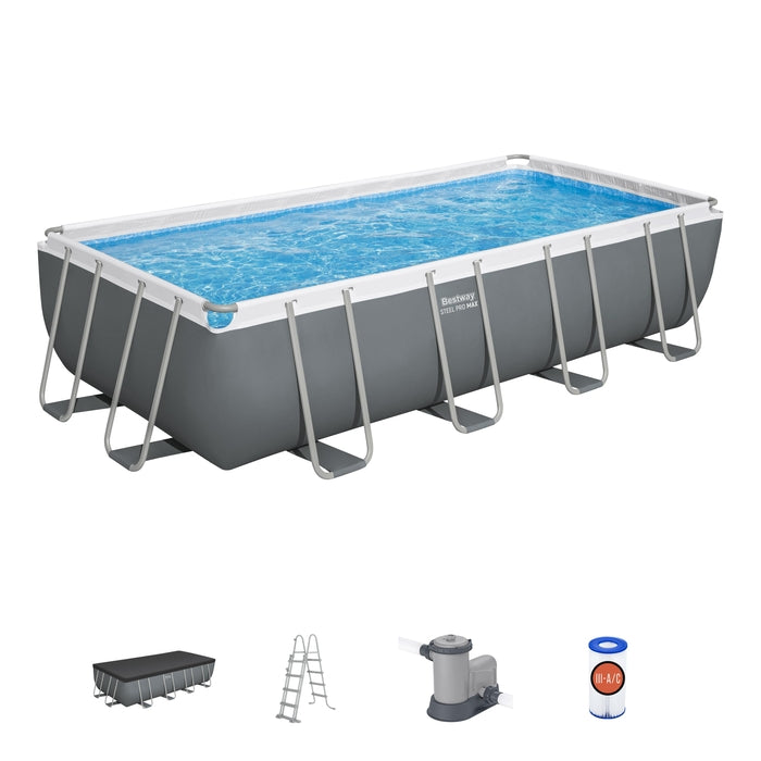 Rectangular Frame Swimming Pool Set 5.49 x 2.74 x 1.22 m
