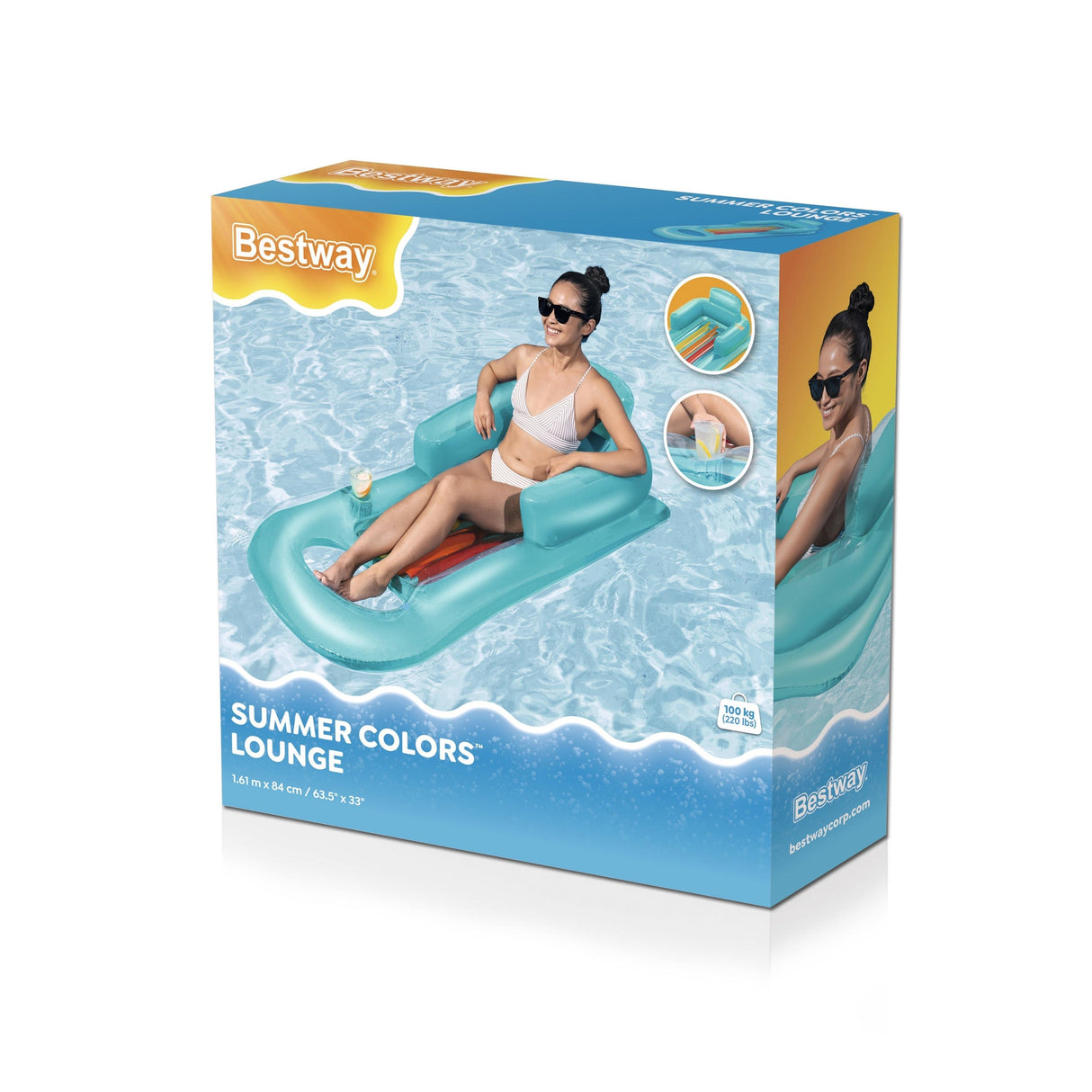 Inflatable Pool Lounge Float For Beach And Pool