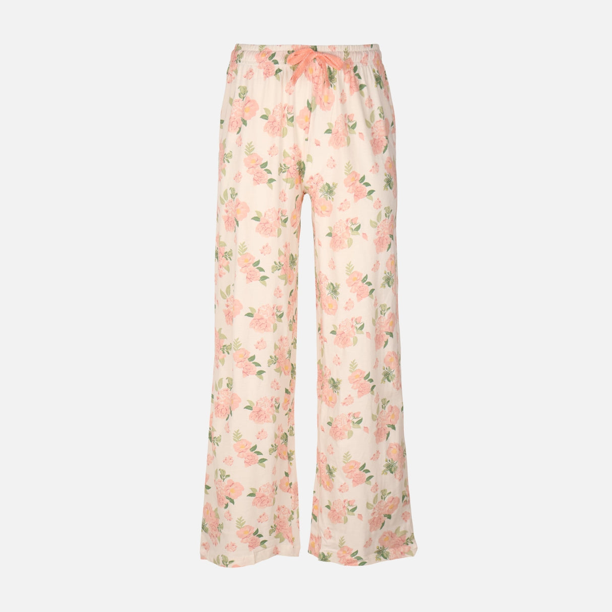 Womens Pyjama Set Short Sleeve Top And Wide Leg Pant