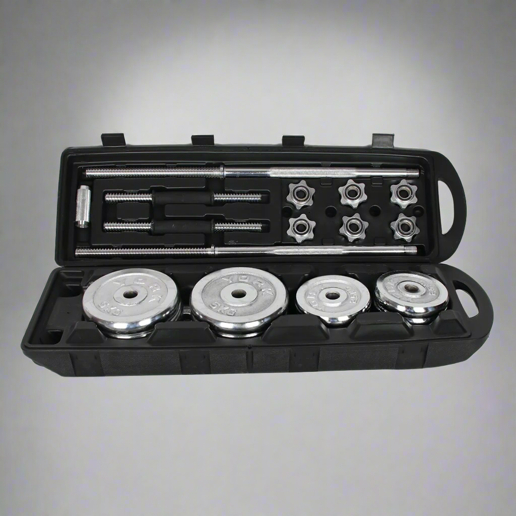 Set Silver Dumbbell Set 50 kg