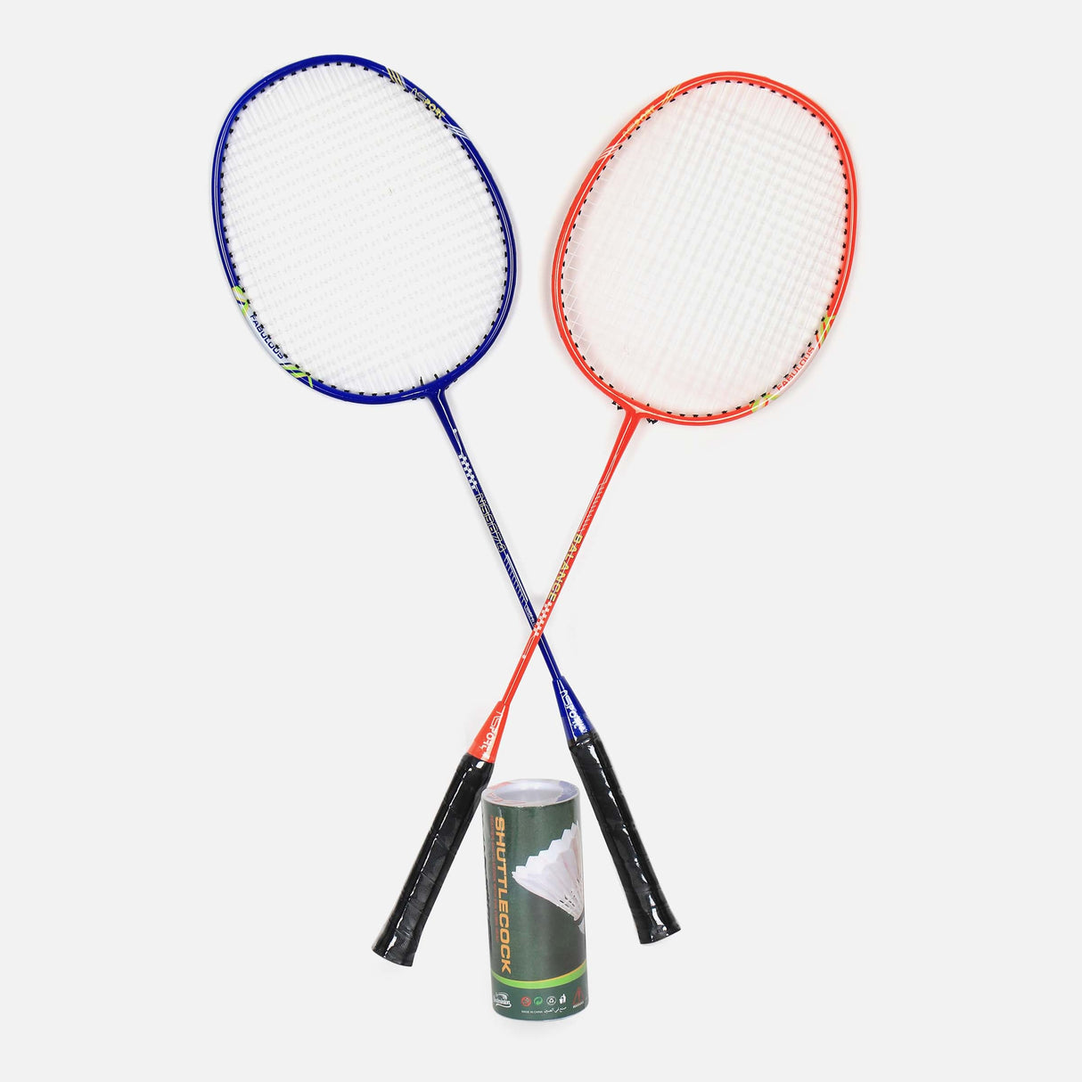 Aluminum+stl 2 RACKETS+3 Feather S Cocks EVA H