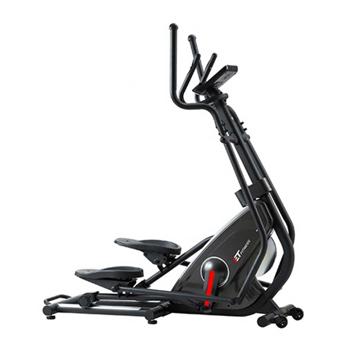 Front Drive Elliptical Bike with 7 kg flywheel, belt drive, 40 cm stride, monitor, transport wheels.