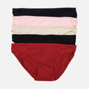 LADIES PANTIES BIKINI SELF ELASTIC WAIST 5PCS
