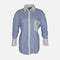 WOMEN LONG SLEEVE LONG STRIPE SHIRT
