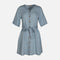 WOMEN 3/4 SLEEVE TENCEL MIDI DRESS