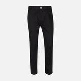Men Chino Pants Woven Slim Fit Cross Pocket