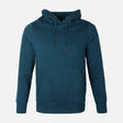 MEN BASIC SOLID FLEECE HOODED PULLOVER
