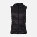 WOMEN BASIC PADDED VEST WITH HOOD