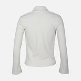 WOMEN FULL-ZIP RIBBED CARDIGAN