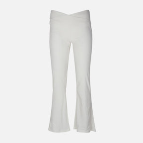 WOMEN RIB FLARE PANTS
