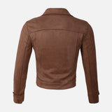 WOMEN FAUX SUEDE MOTO JACKET