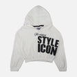 GIRLS RIB CROPPED HOODIE