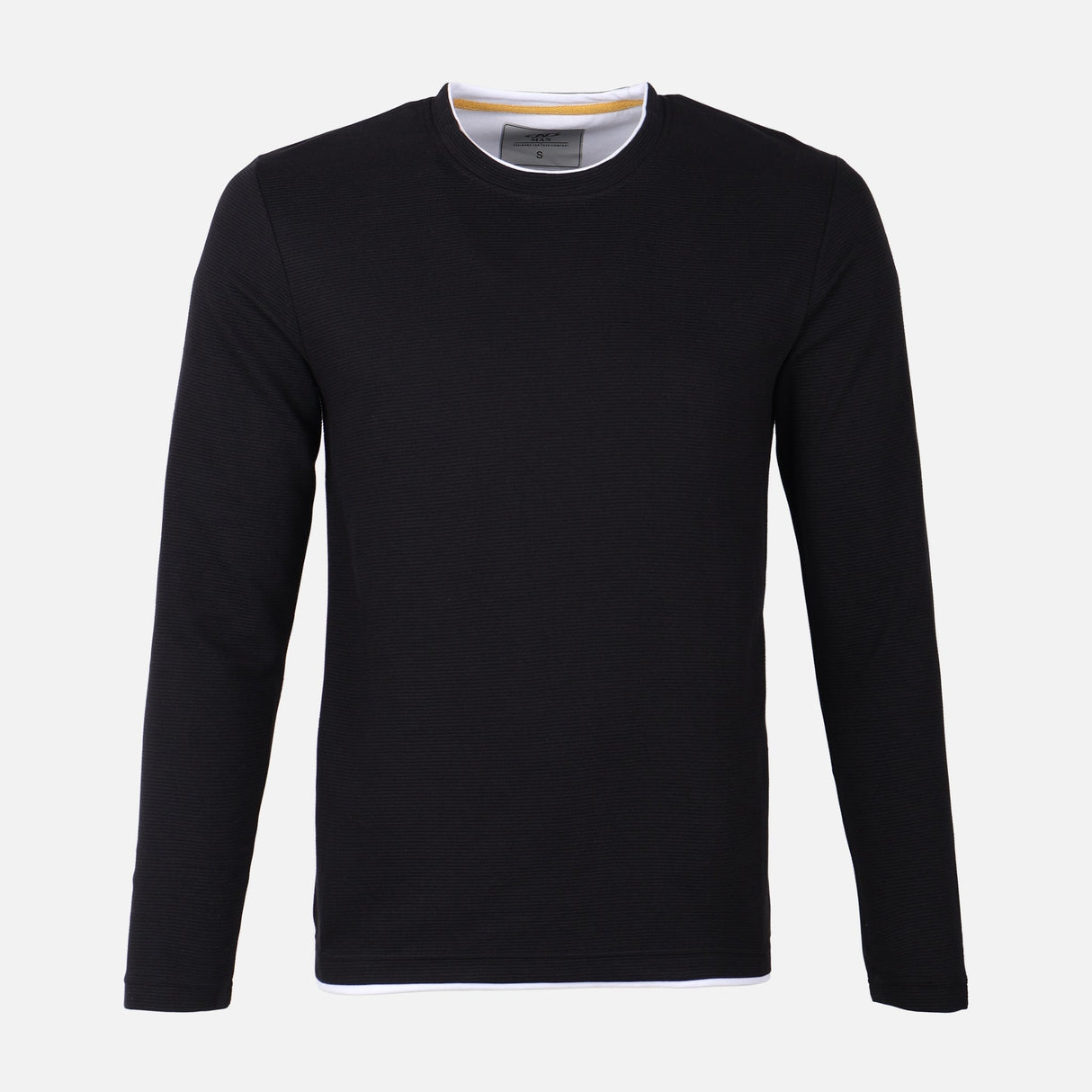 Men Long Sleeve T-Shirt Round Neck