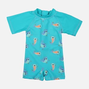 Boys 1 Piece Swimsuit Short Sleeve