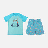 Boys Short Sleeve Rashguard Swim Set