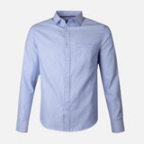 MEN LONG SLEEVE STRIPE SHIRT WITH POCKET
