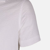 Men Short Sleeve Open Collar Seer Sucker Shirt