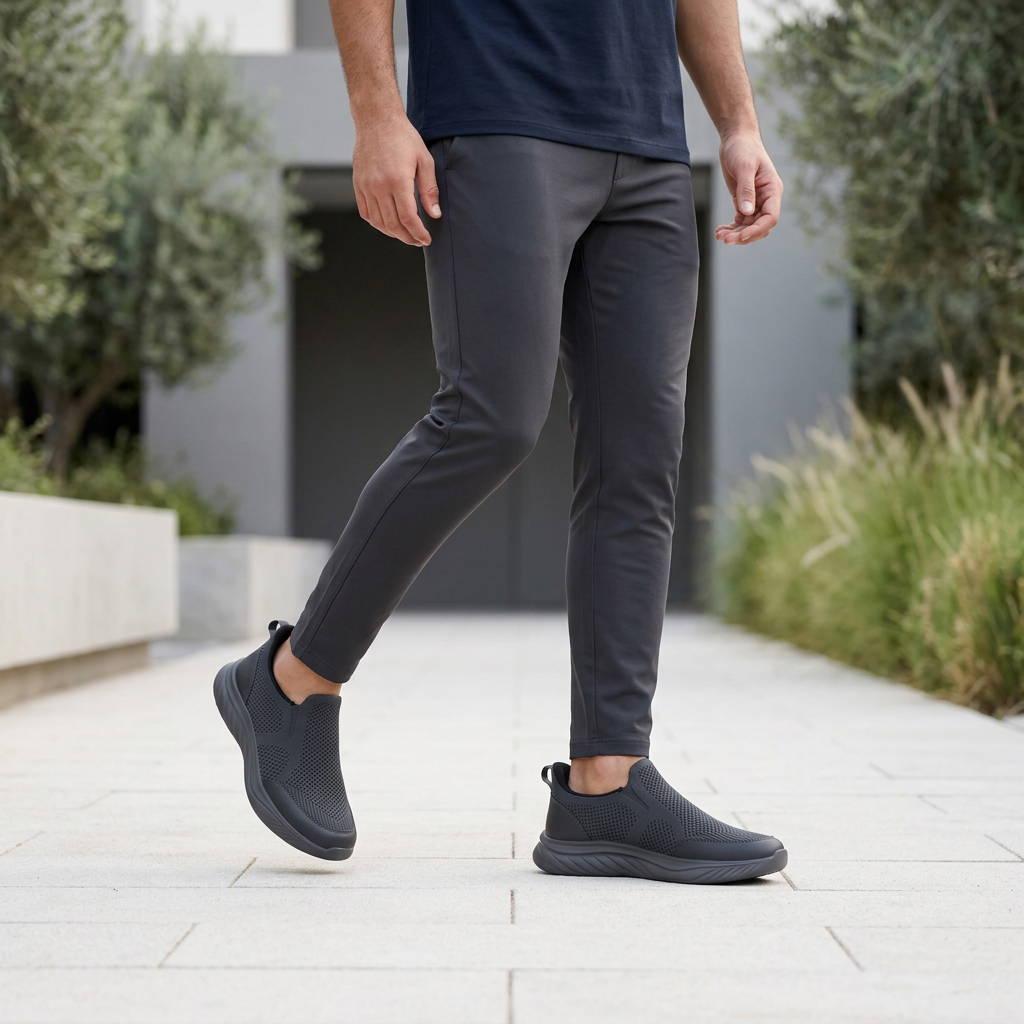 Men Slip-On Knit Sports Shoes