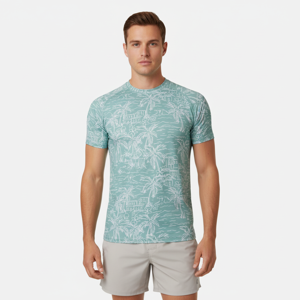 Men Short Sleeve Rashguard