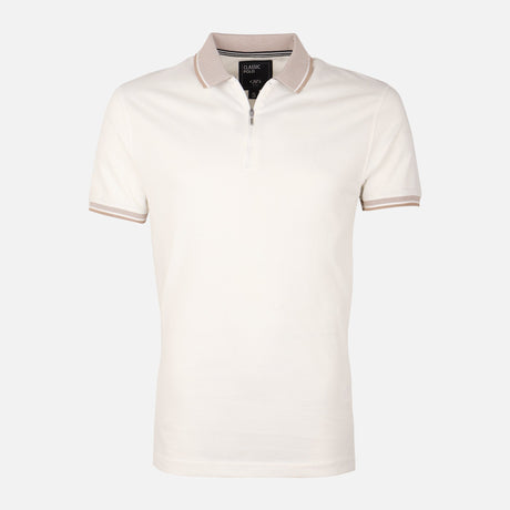 Men Structured Polo With Zip Closure