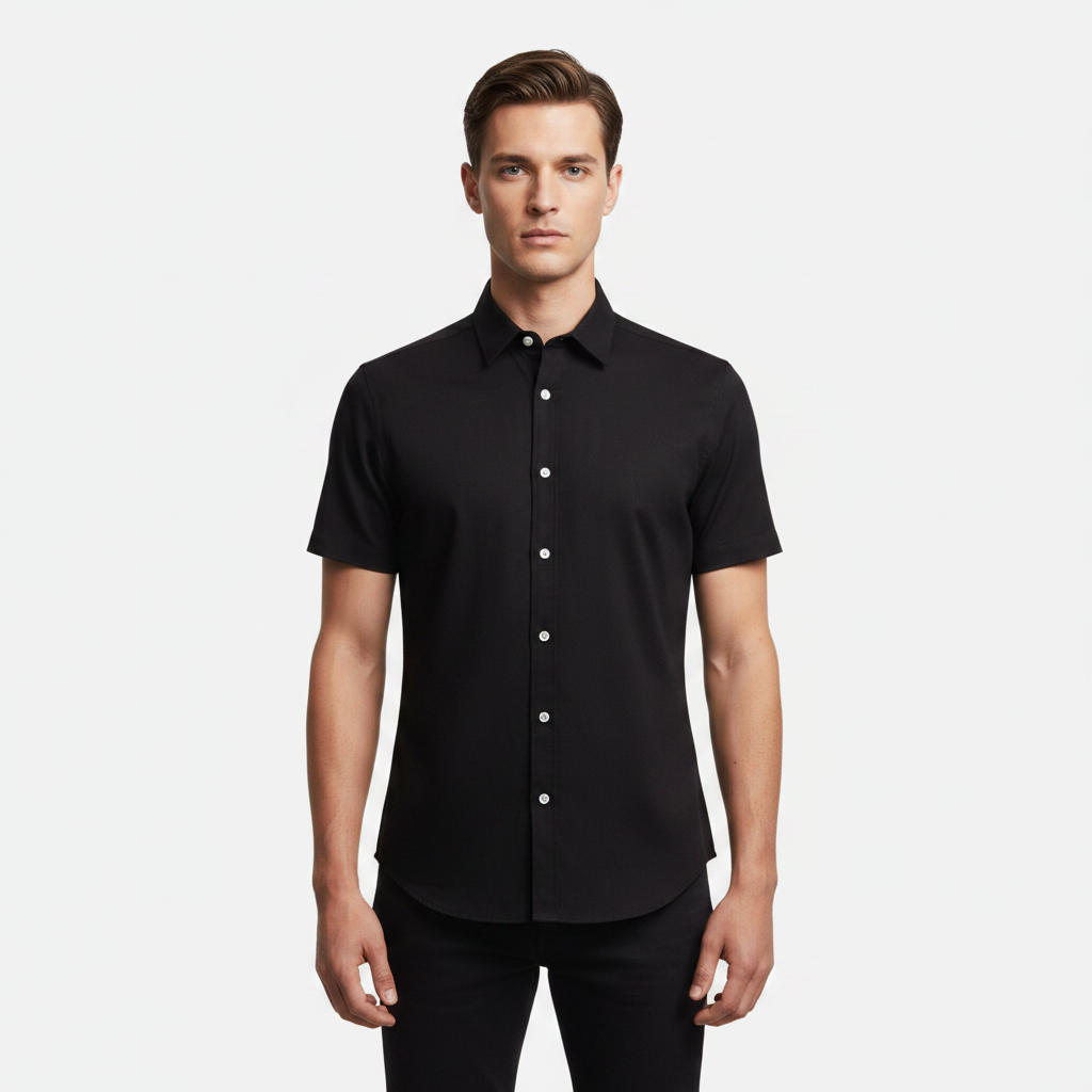 Men Basic Oxford Short Sleeve Shirt