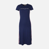 Women Short Sleeve Less Knitted Maxi Dress
