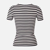 Women Ribbed Short Sleeve T-Shirt