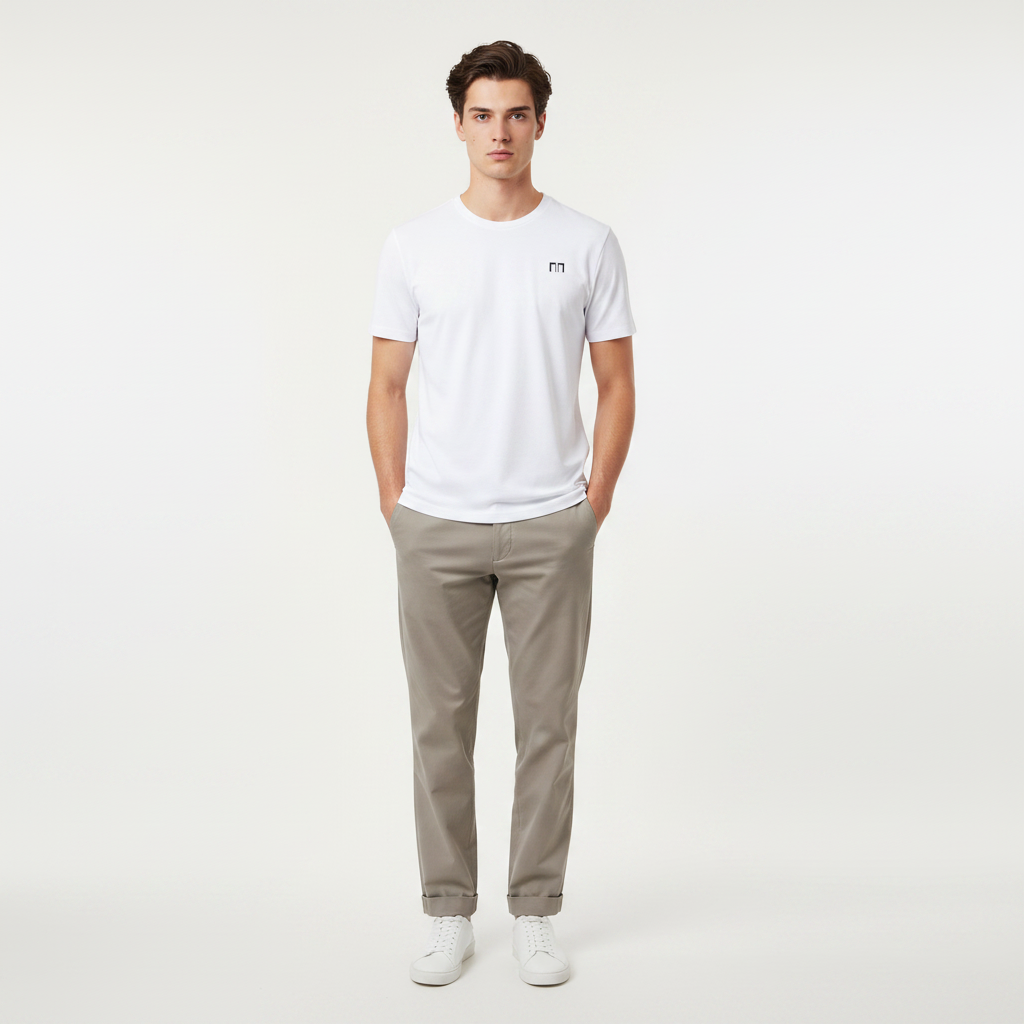 Men Structured Round Neck T-Shirt