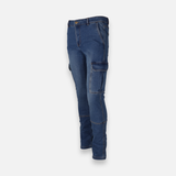Men Stretch Denim Cargo Pant Slim Fit