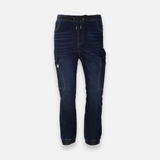 Men Knitted Denim Cargo Pant