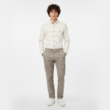 Men Woven Plain Shirt Long Sleeve