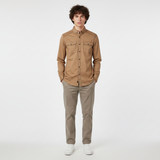 Men Woven Plain Shirt Long Sleeve