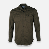 Men Woven Plain Shirt Long Sleeve