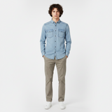 Men Denim Shirt Long Sleeve